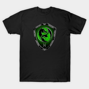 VIKING SHIELD 12 (Dragons with HAGALAZ - Hail – Wrath of Nature, Uncontrolled Forces) T-Shirt